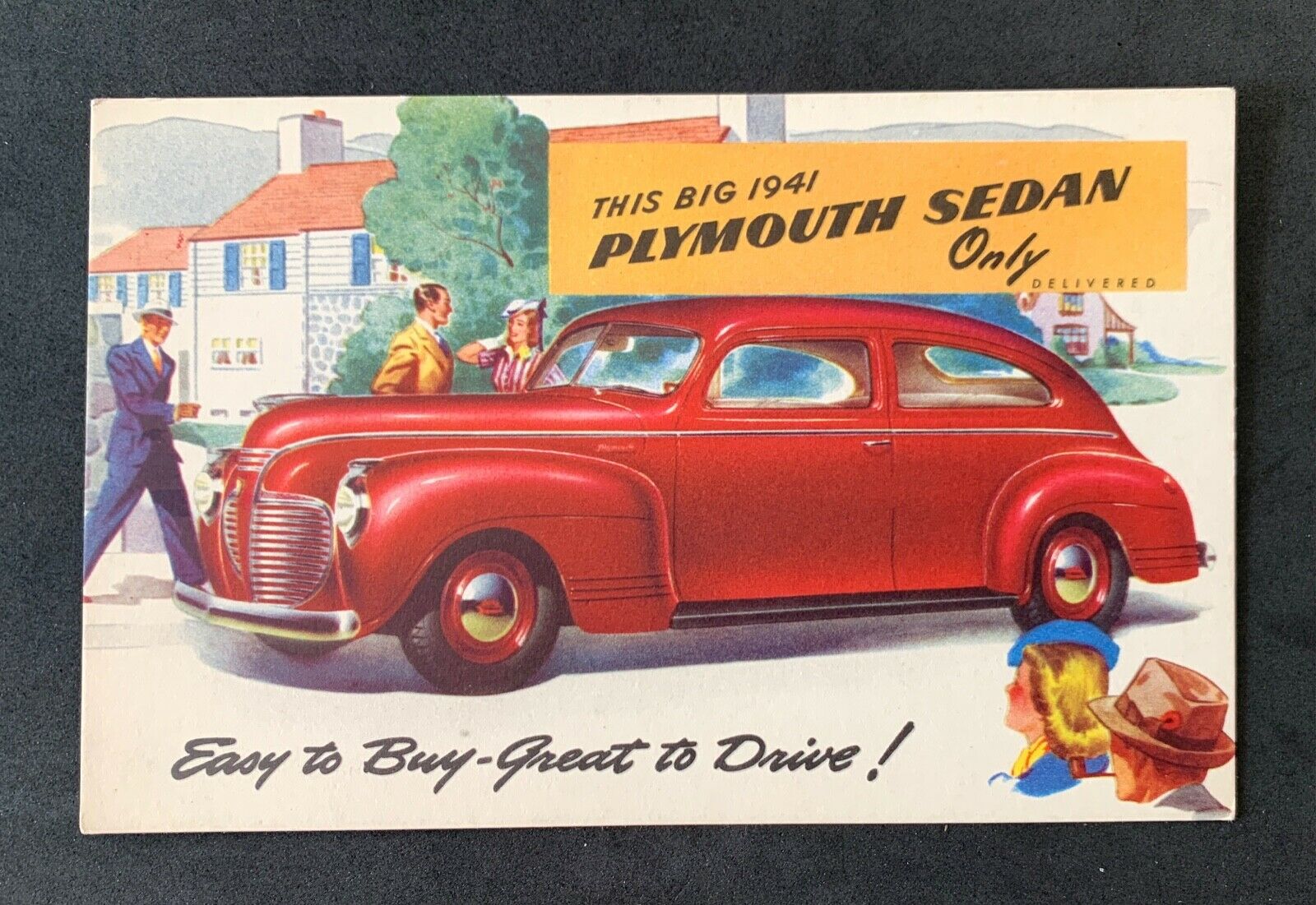 Vintage 1941 Plymouth - Original Issue Postcard - Easy To Buy - Great To Drive!
